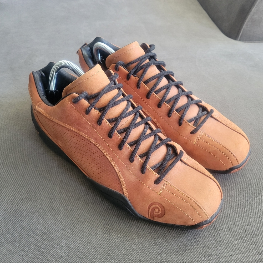 Men's Casual Brown Lace-Up Sneakers